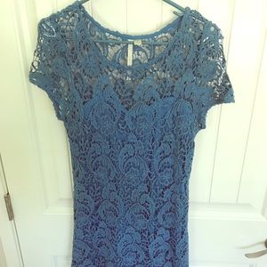Teal lace Lauren Conrad dress